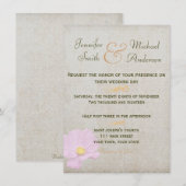 Invitation Document Vintage Mariage simple (Devant / Derrière)