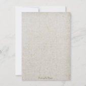 Invitation Document Vintage Mariage simple (Dos)