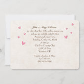 Invitation doe et bue par arbre avec coeur sculpté anniversai (Dos)