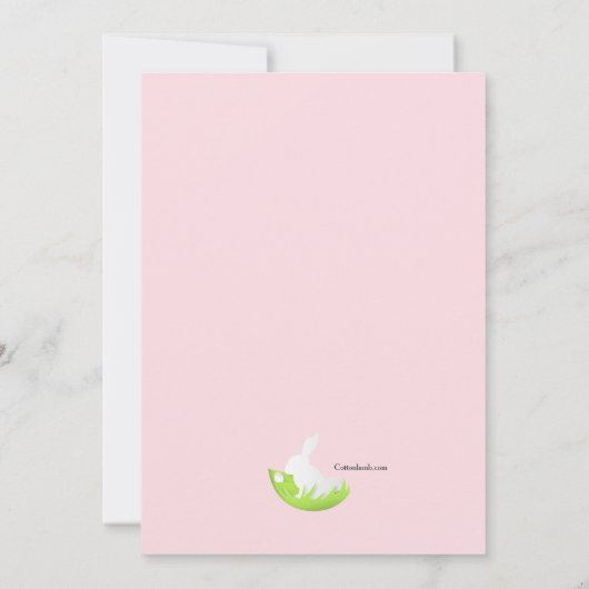 Invitation d'oeufs de Pâques coupée (Dos)