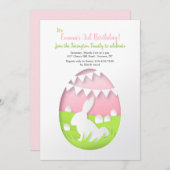 Invitation d'oeufs de Pâques coupée (Devant / Derrière)