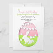 Invitation d'oeufs de Pâques coupée (Devant)