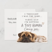 Invitation Dog Pregnancy Announcement Card (Devant / Derrière)