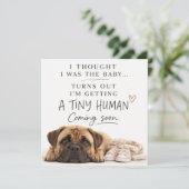Invitation Dog Pregnancy Announcement Card (Debout devant)