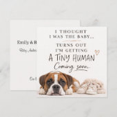 Invitation Dog Pregnancy Announcement Card (Devant / Derrière)