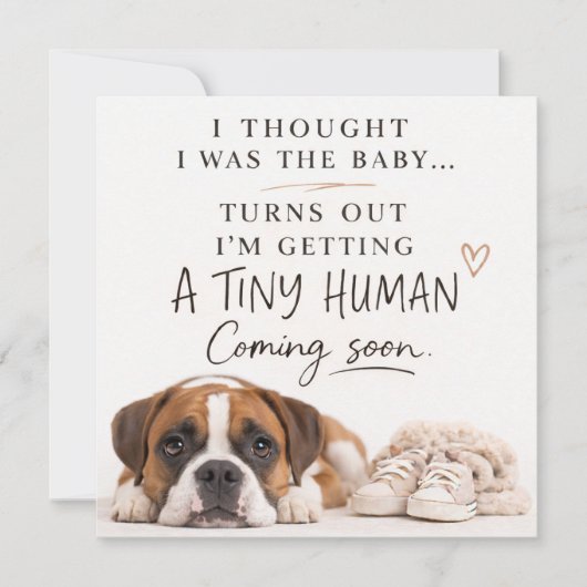 Invitation Dog Pregnancy Announcement Card (Devant)