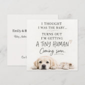 Invitation Dog Pregnancy Announcement Card (Devant / Derrière)