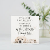 Invitation Dog Pregnancy Announcement Card (Debout devant)