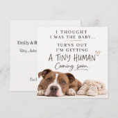 Invitation Dog Pregnancy Announcement Card (Devant / Derrière)
