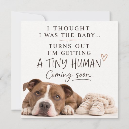 Invitation Dog Pregnancy Announcement Card (Devant)