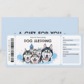Invitation Dog Sledding Gift Certificate (Devant / Derrière)