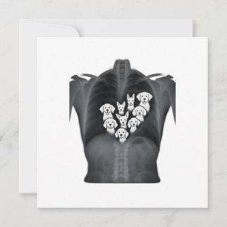 Invitation Doggie Heart X-Ray - Amusant Doggie Chien Concepti