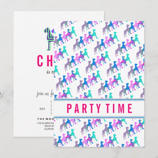 Invitation Dogrands Danois modernes et cools (Devant / Derrière)