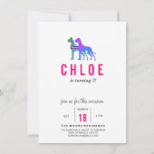 Invitation Dogrands Danois modernes et cools (Dos)
