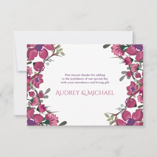 Invitation Dogwood Merci note (Devant)