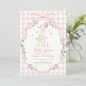 Invitation D'oie Ridicule : 1er Anniversaire, Flor (Debout devant)