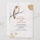 Invitation d'oiseau à la branche Douche nuptiale (Devant)