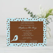 Invitation d'oiseaux bleus 5x7 (Debout devant)
