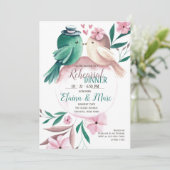 Invitation d'oiseaux d'amoureux de l'aquarelle (Debout devant)