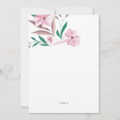 Invitation d'oiseaux d'amoureux de l'aquarelle (Dos)