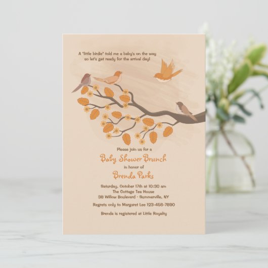 Invitation d'oiseaux d'automne (Debout devant)