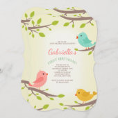 Invitation d'oiseaux de printemps (Devant / Derrière)