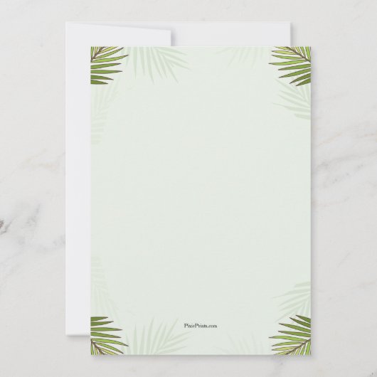 Invitation d'oiseaux du Toucan (Dos)