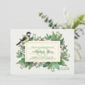 Invitation d'oiseaux et de feuilles (Debout devant)