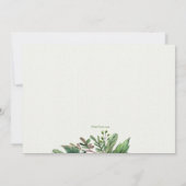 Invitation d'oiseaux et de feuilles (Dos)