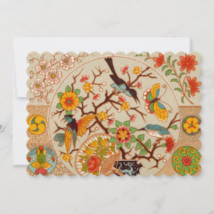 Invitation d'oiseaux et de papillons