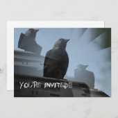 Invitation d'oiseaux Jackdaw (Devant / Derrière)