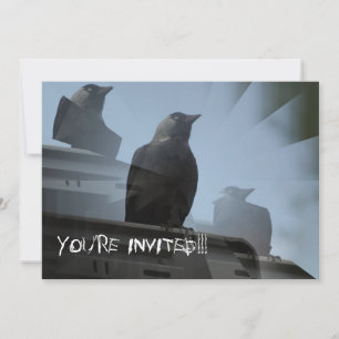 Invitation d'oiseaux Jackdaw