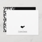 Invitation d'oiseaux noirs et de dentelle (Devant / Derrière)