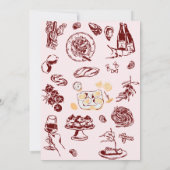 Invitation Dolce Vita | Dîner de répétition italien Invitatio (Dos)