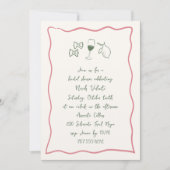 Invitation Dolce Vita Fête des mariées manuscrite (Devant)