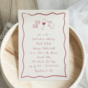 Invitation Dolce Vita Fête des mariées manuscrite
