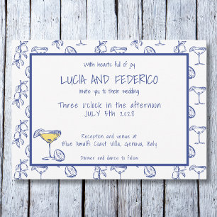 Invitation Dolce Vita Limoncello mariage italien