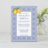 Invitation Dolce Vita - Mariage de carreaux et citrons italie (Debout devant)