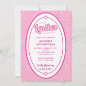 Invitation Doll Blush Pink Parties scintillant 68e anniversai (Devant)
