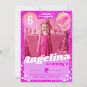 Invitation Doll Pink Gilter Anniversaire (Devant)