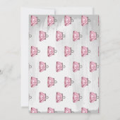 Invitation Doll rose fille mode fête d'anniversaire (Dos)