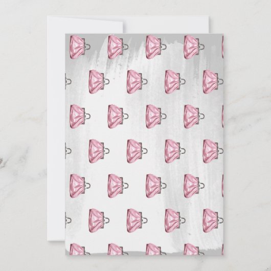 Invitation Doll rose fille mode fête d'anniversaire (Dos)