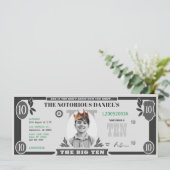 Invitation Dollar Bill, Rap Hip Hop Notoire, Faux Monnaie (Debout devant)