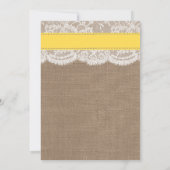 Invitation Dollar de plage de sable jaune Dîner de la répétit (Dos)