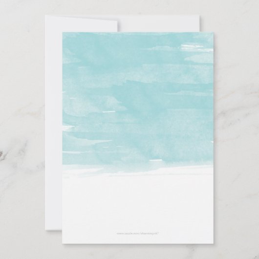 Invitation Dollar De Sable D'Aquarelle (Dos)