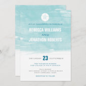 Invitation Dollar De Sable D'Aquarelle (Devant / Derrière)