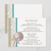 Invitation Dollar de Sable en Dentelle et Perle (Devant / Derrière)