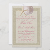 Invitation Dollar de sable et Starfish Rustic (Devant)