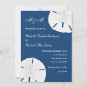 Invitation Dollar de sable Mariage Monaco Mariage bleu (Devant)