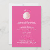 Invitation Dollar de sable rose Mariage Intinéraire (Devant)